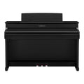 pianoforte digitale professionale 88 tasti pesati con mobile completo in legno Yamaha CLP845B Nero vista frontale chiuso