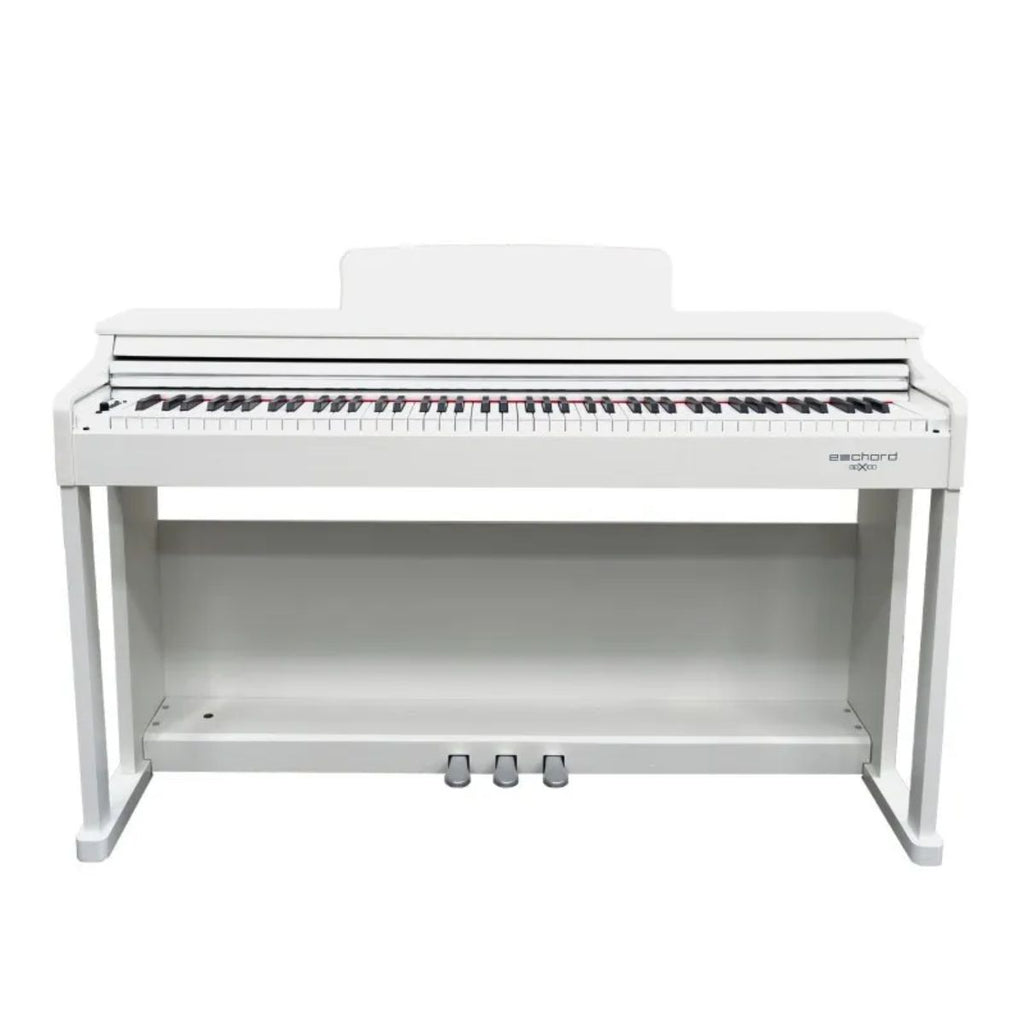 pianoforte digitale con mobile bianco echord dpx100 white vista frontale aperto
