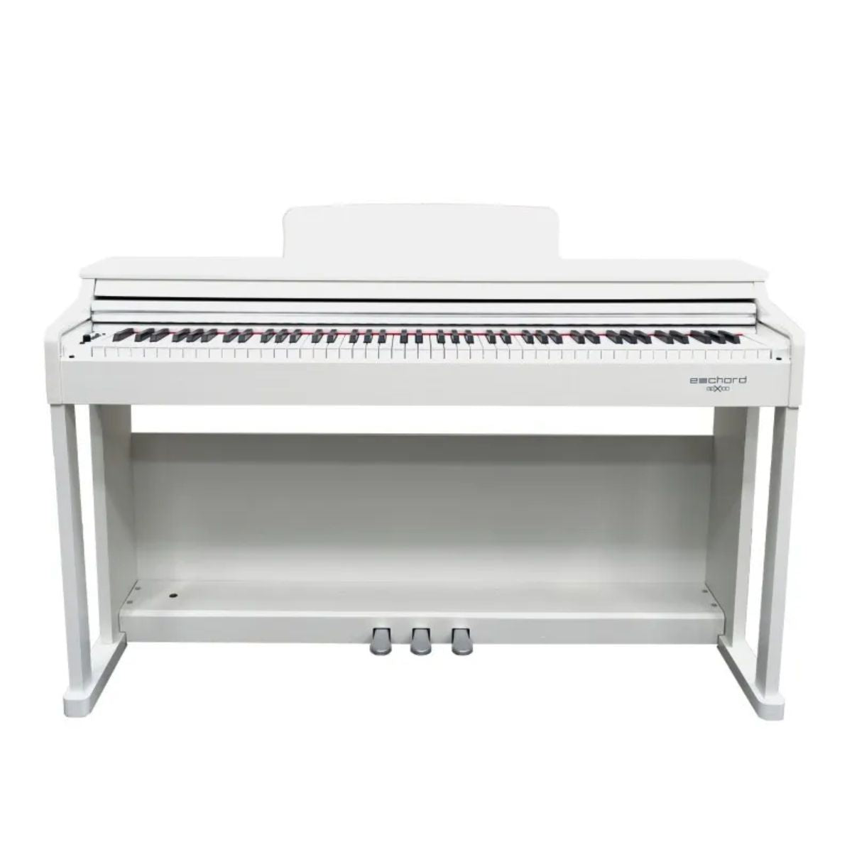 pianoforte digitale con mobile bianco echord dpx100 white vista frontale aperto