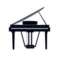 pianoforte digitale mezza coda echord gp-10b nero vista frontale