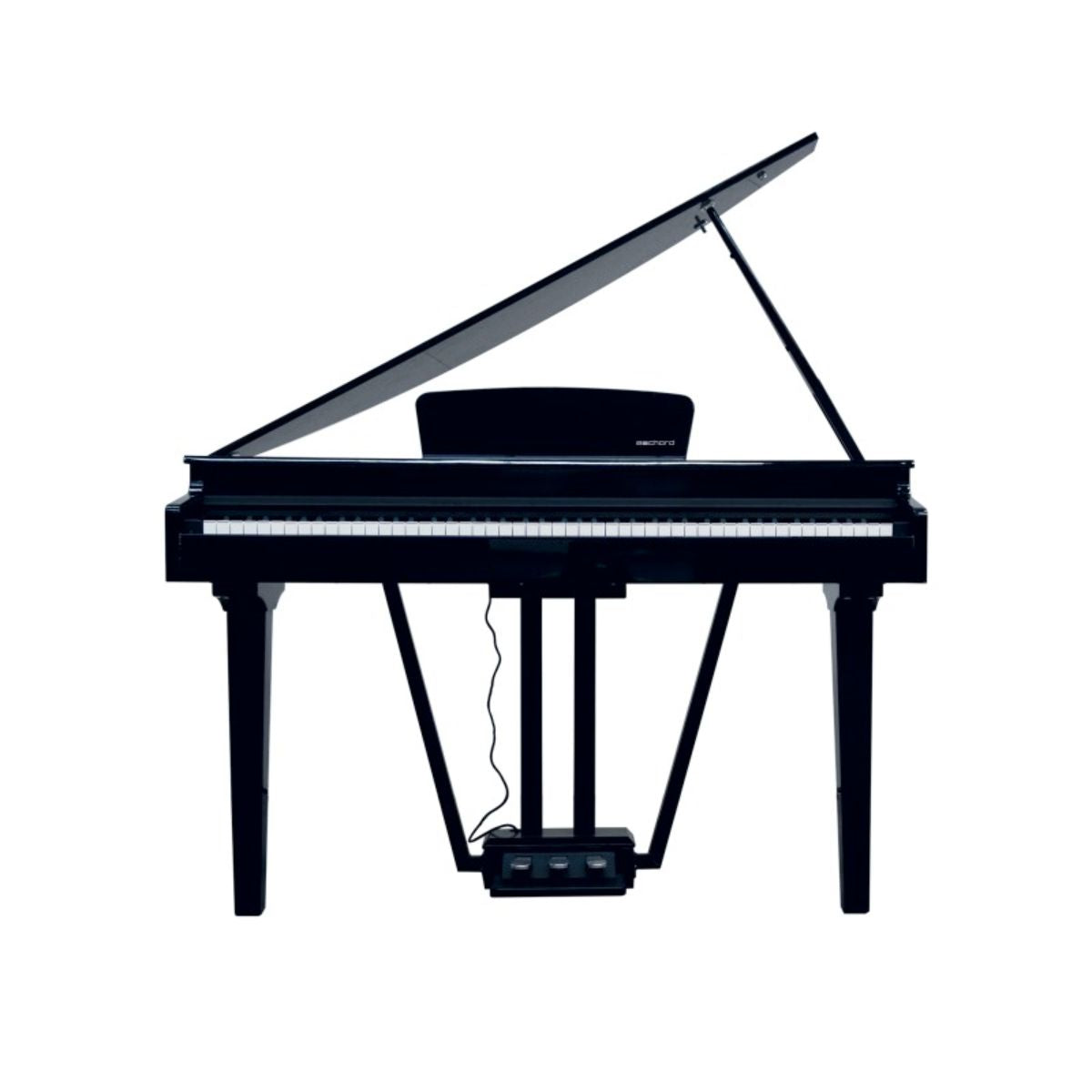 pianoforte digitale mezza coda echord gp-10b nero vista frontale