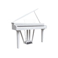 pianoforte digitale mezza coda echord gp-10Wbianco vista frontale aperto