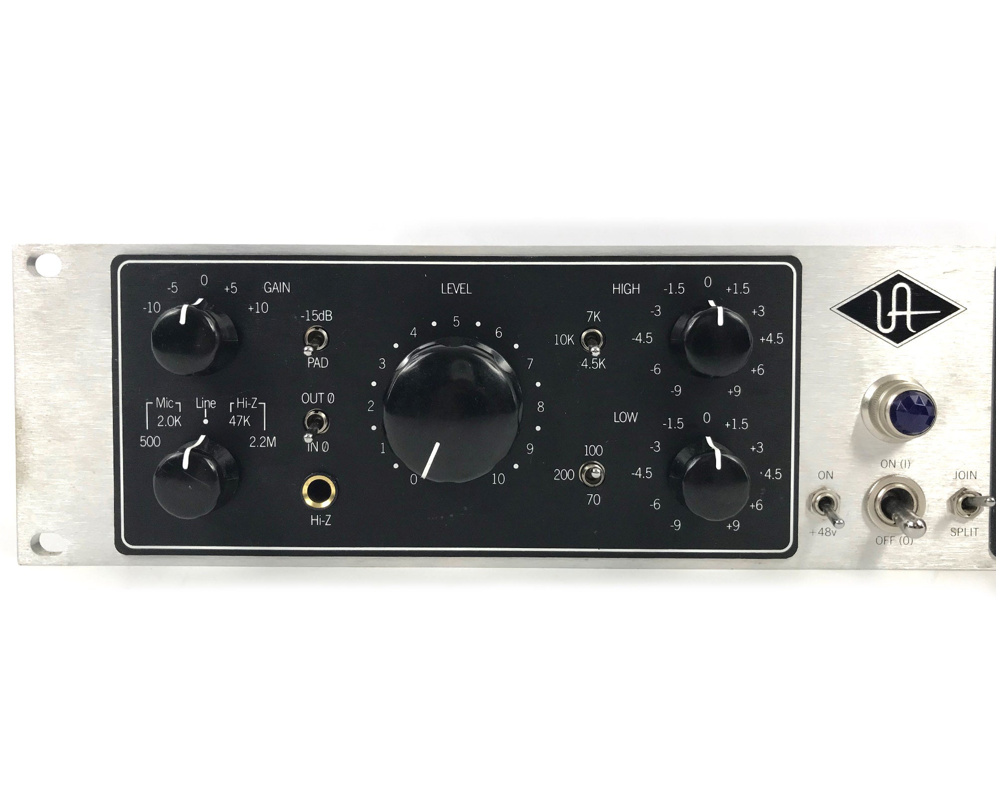 preamplificatore universal audio 6176 ex demo vista frontale sx