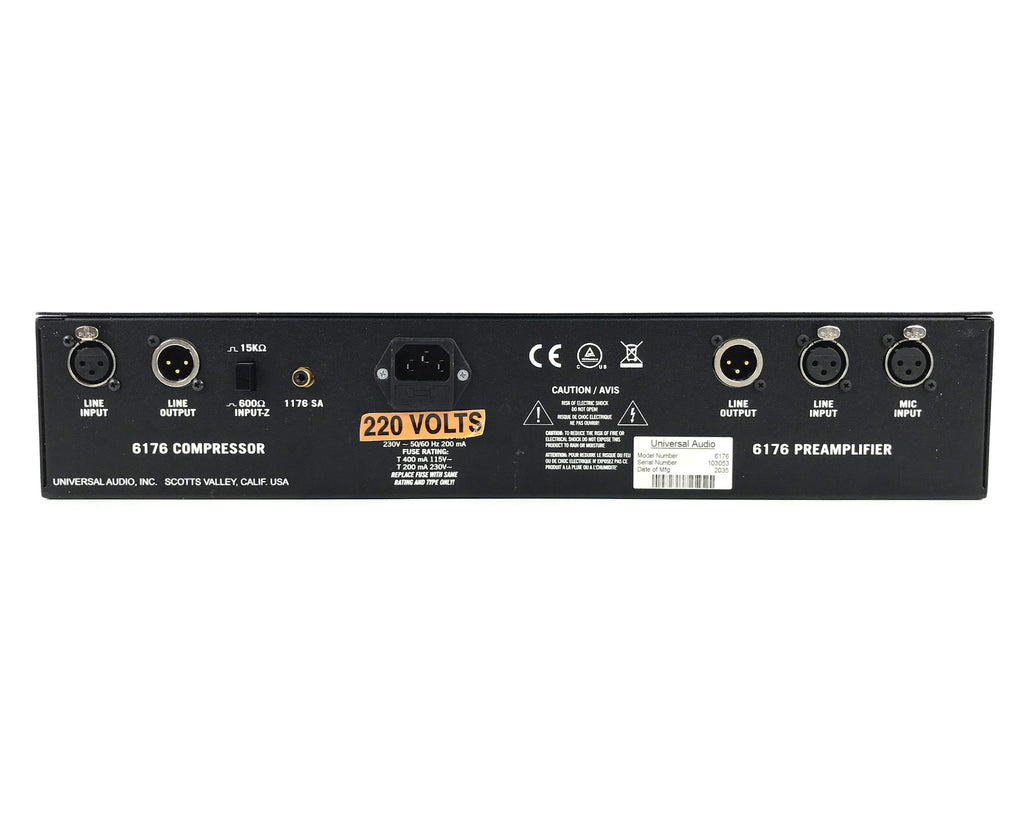 preamplificatore universal audio 6176 ex demo vista del retro