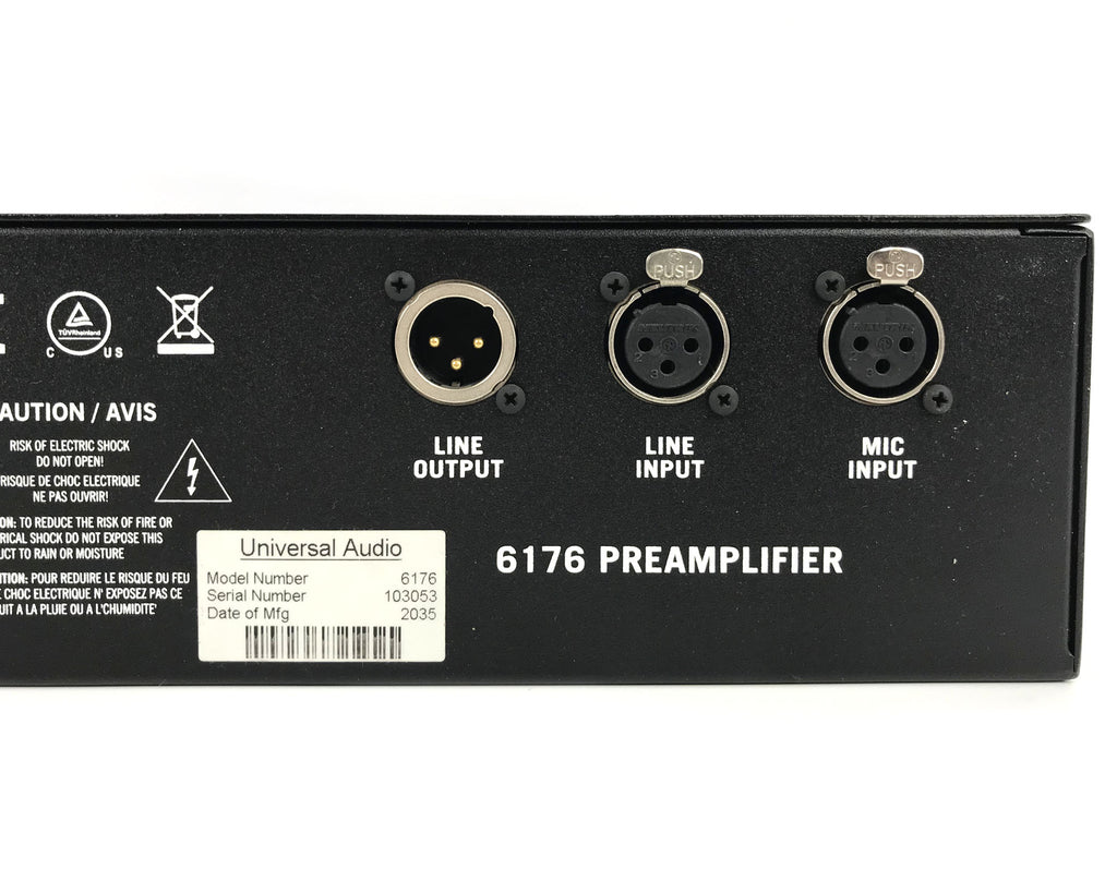 preamplificatore universal audio 6176 ex demo vista dettaglio connessioni input