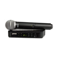 radiomicrofono professionale a mano shure blx24 pg58 vista completo di ricevitore
