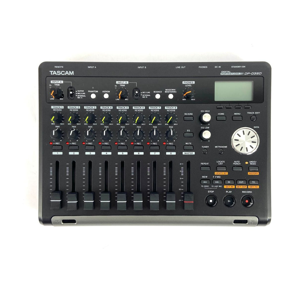 registratore digitale multitraccia portatile tascam dp03sd usato vista frontale