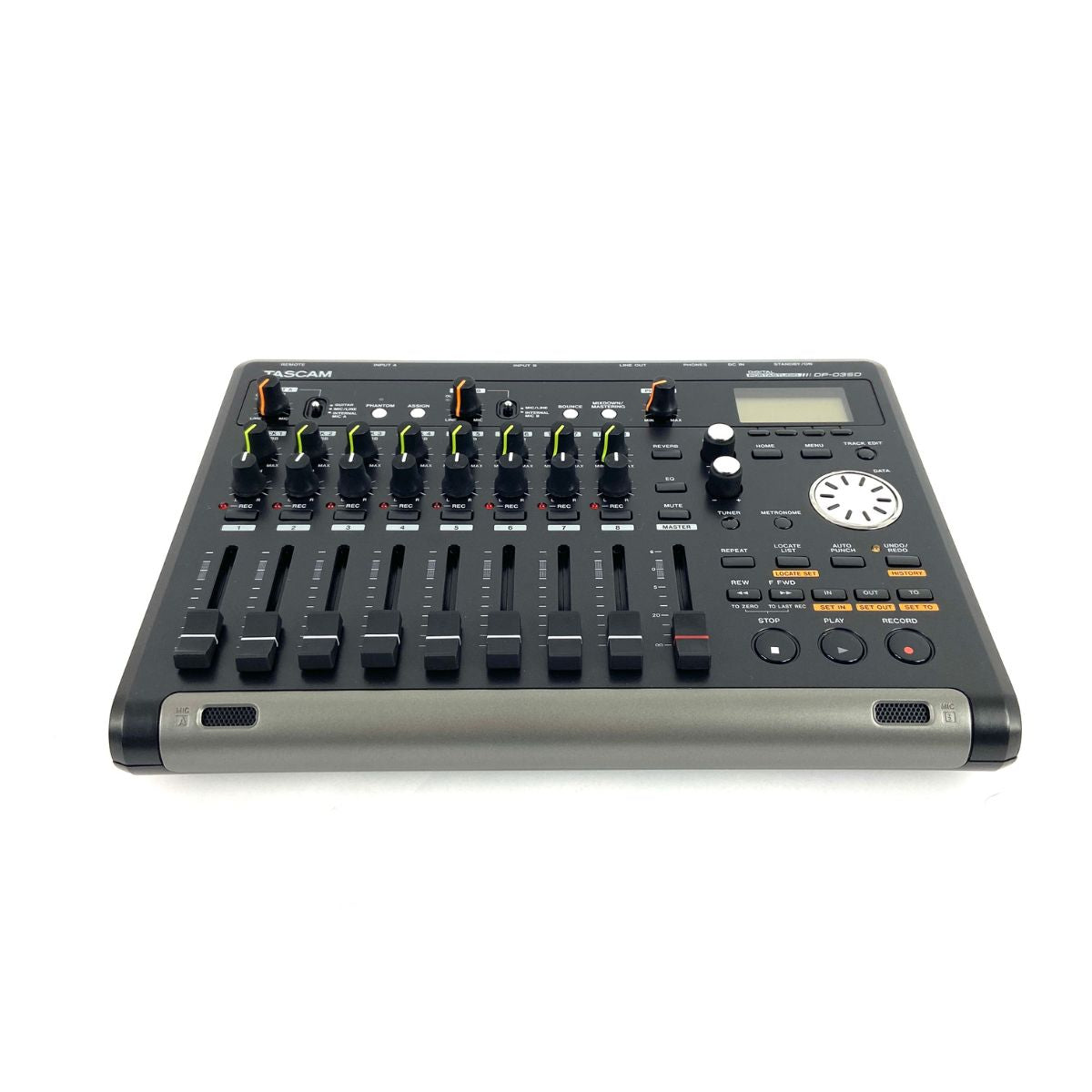 registratore digitale multitraccia portatile tascam dp03sd usato vista dal basso