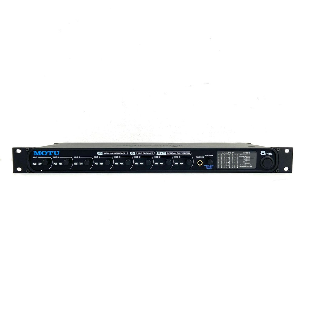 scheda audio 8 ingressi usb motu 8 pre usb usata vista frontale