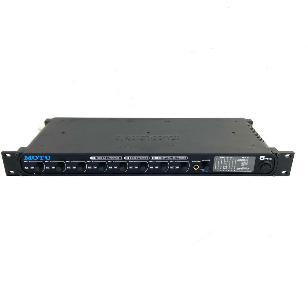 scheda audio 8 ingressi usb motu 8 pre usb usata vista inclinata