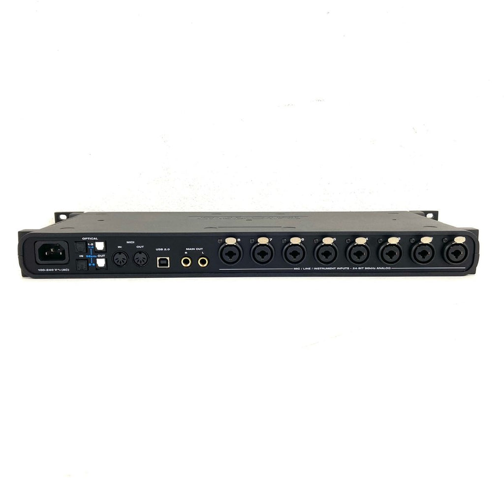 scheda audio 8 ingressi usb motu 8 pre usb usata vista del retro