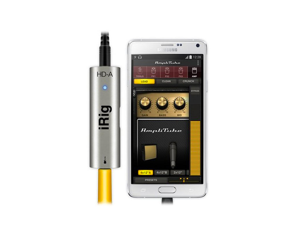 scheda audio per smartphone android ik multimedia irig hd-a open box vista con telefono