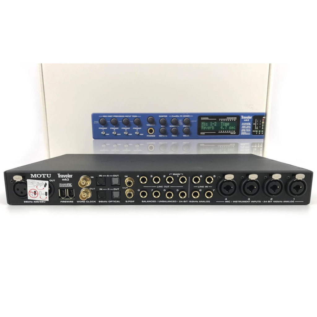 scheda audio firewire motu traveler mkiii vista del retro