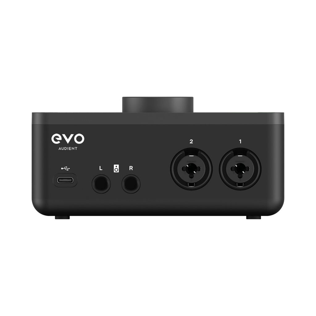 schedaa audio usb audient EVO4 vista del retro
