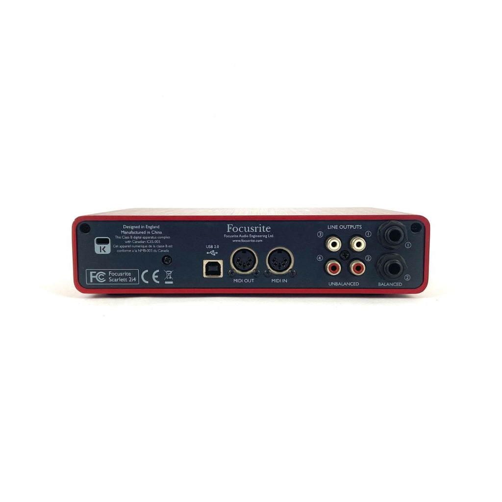 scheda audio usb focusrite 2i2 1st generation usata vista del retro