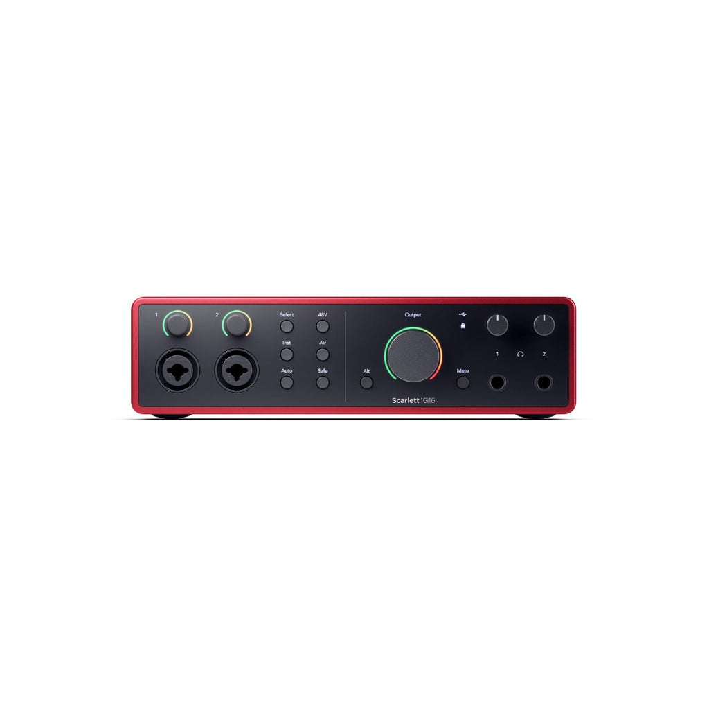 scheda audio usb focusrite scarlett 16i16 quarta generazione vista frontale