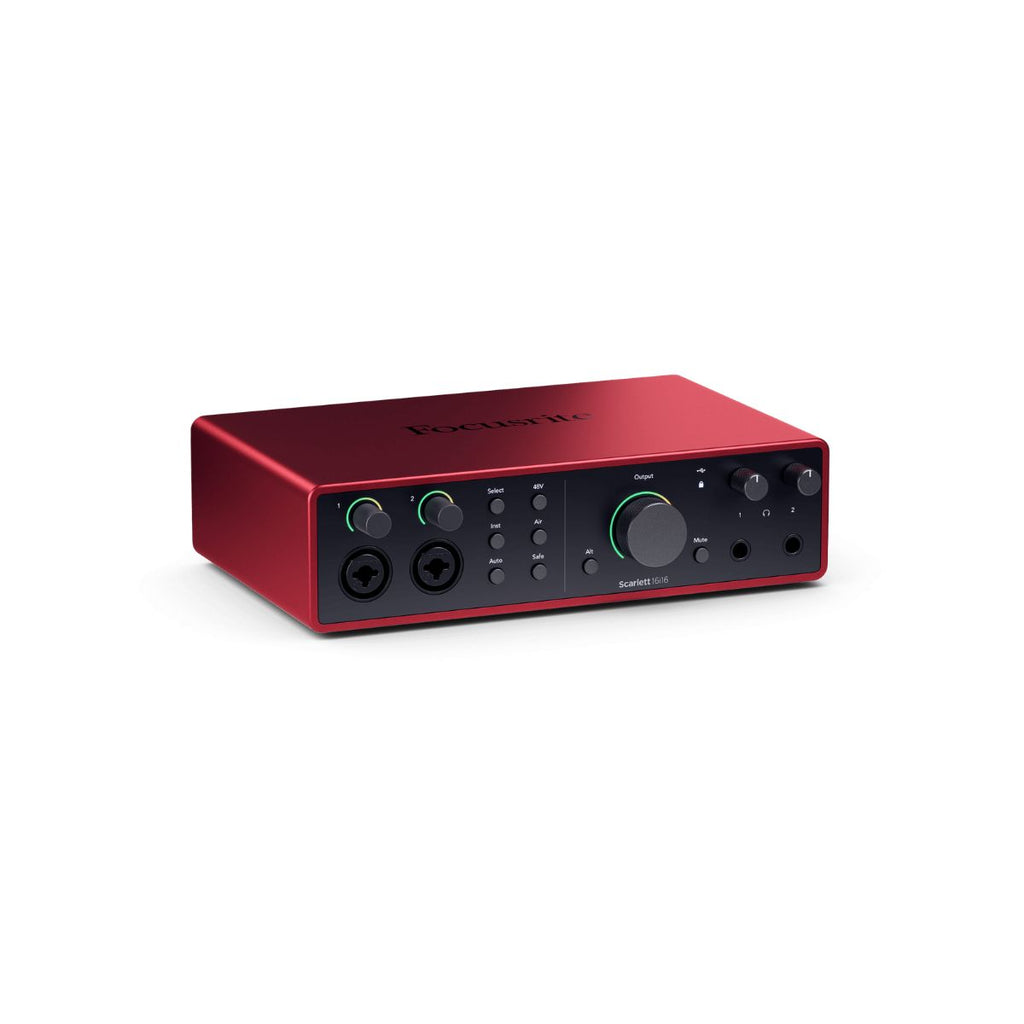 scheda audio usb focusrite scarlett 16i16 quarta generazione vista laterale sx