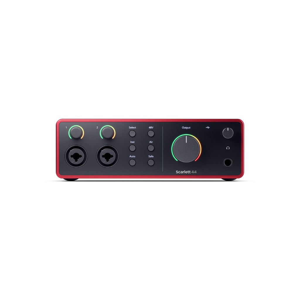 scheda audio usb focusrite scarlett 4i4 4th generation vista frontale