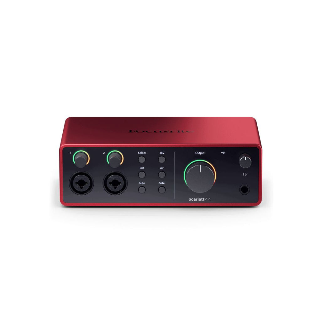 scheda audio usb focusrite scarlett 4i4 4th generation vista dall'alto
