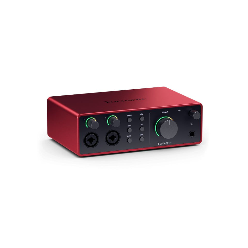 scheda audio usb focusrite scarlett 4i4 4th generation vista laterale sx