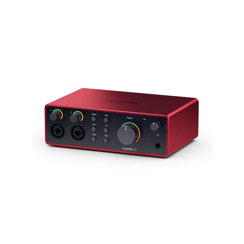 scheda audio usb focusrite scarlett 4i4 4th generation vista laterale dx