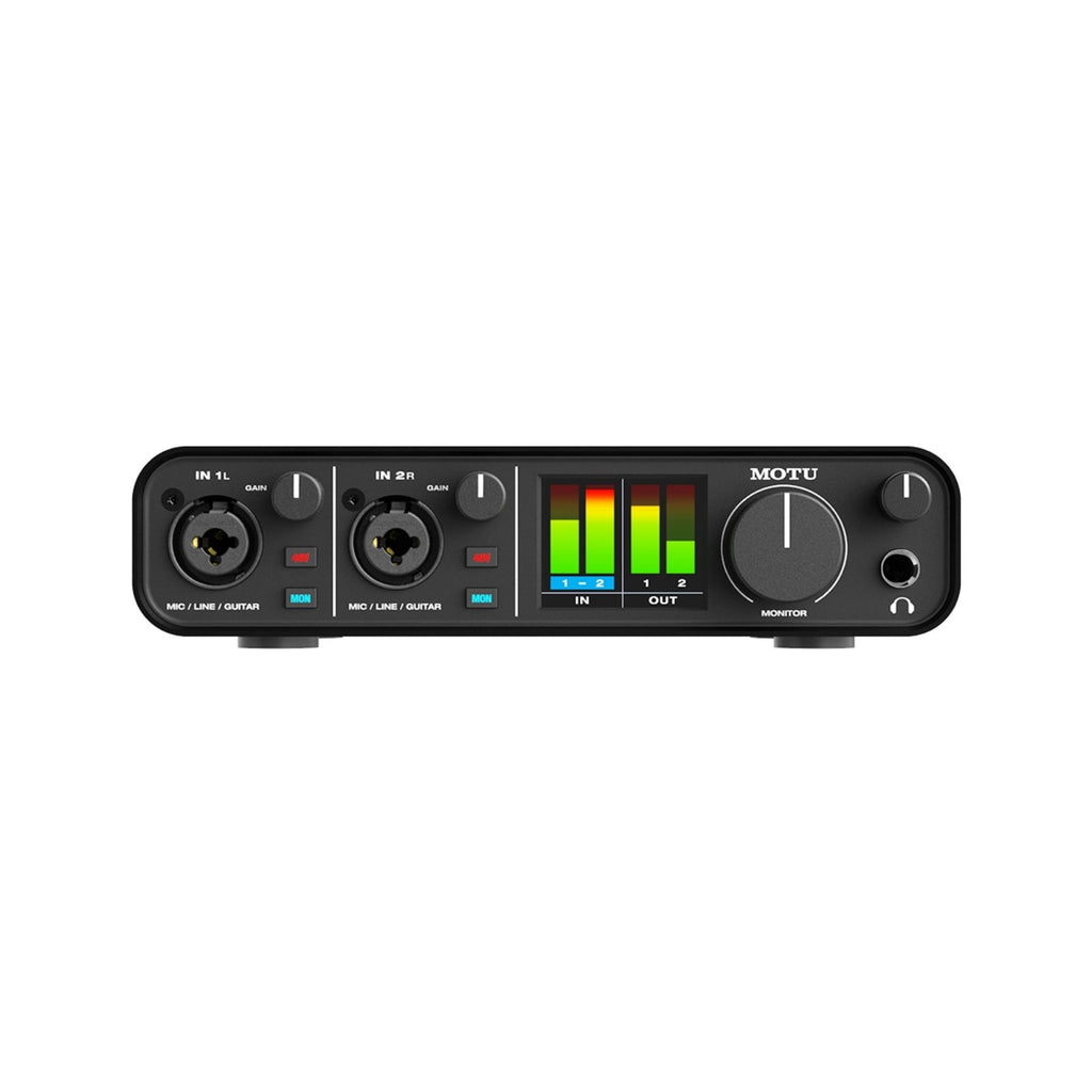 scheda audio usb per computer motu m2 vista frontale