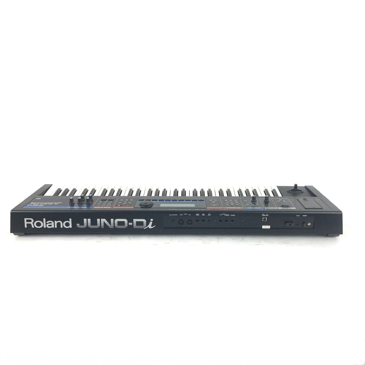 sintetizzatore a tastiera roland juno di usato vista del retro