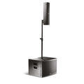 sistema audio completo a colonna da 2000W con subwoofer da 12" in legno fbt vertus cs1000 vista laterale sx