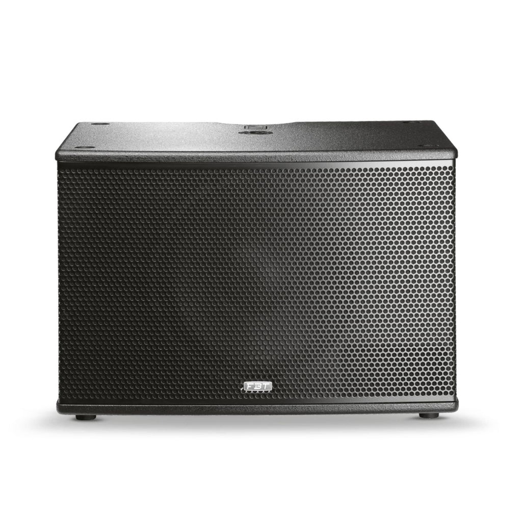 sistema audio completo a colonna da 2000W con subwoofer da 12" in legno fbt vertus cs1000 vista del subwoofer frontale