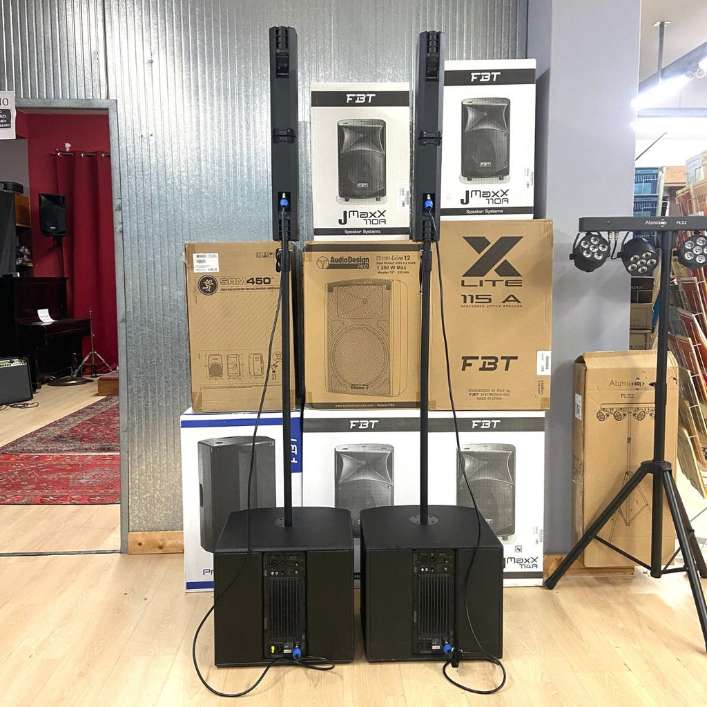 sistema audio completo a colonna db technologies es802 coppia usati vista del retro