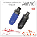 sistema di trasmissione del segnale wireless per microfono arguitar airmic1 vista completo di scatola