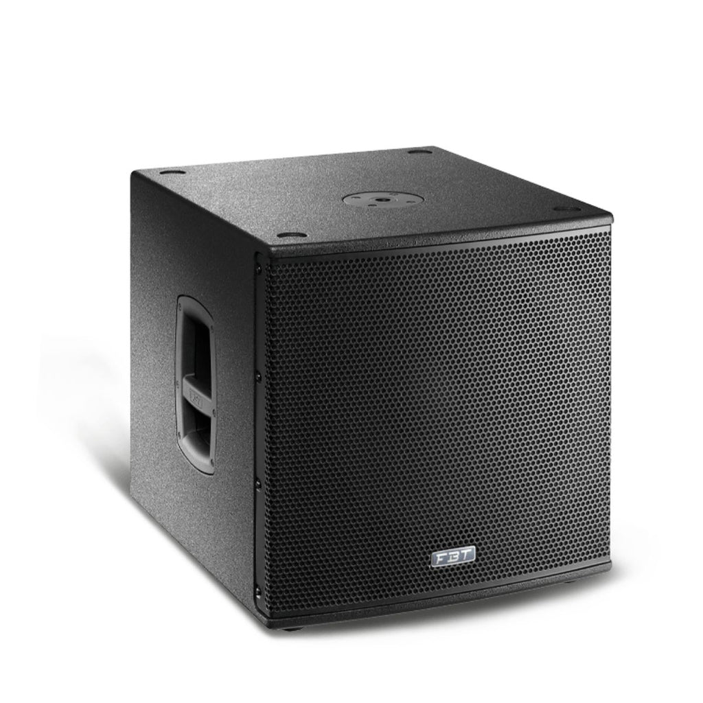 subwofer amplificato professionale da 1400W e 15" fbt subline 115SA vista laterale