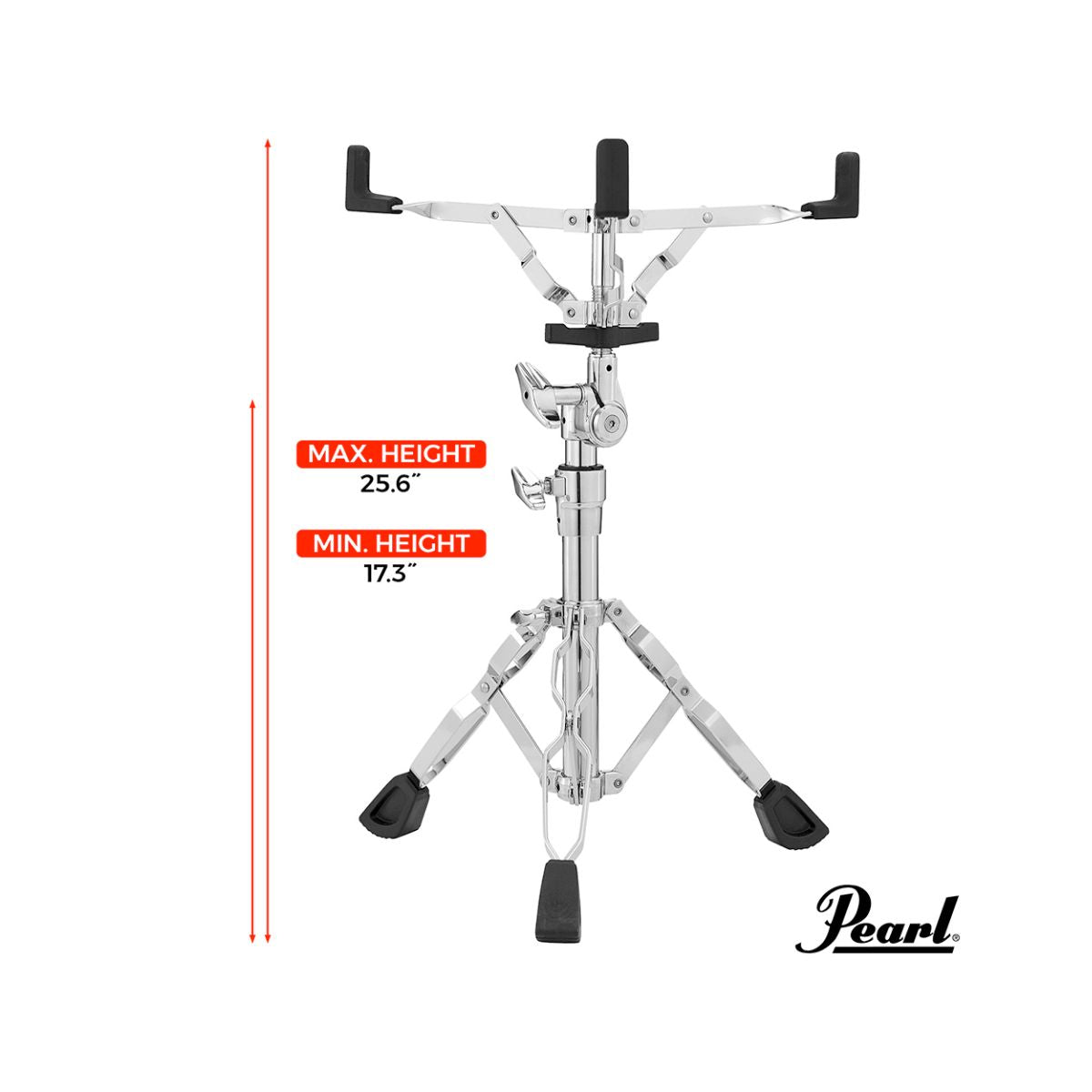 supporto per rullante da batteria pearl s-830 vista delle misure