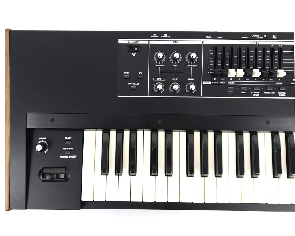 tastiera organo digitale roland vr730 usata vista frontale sx