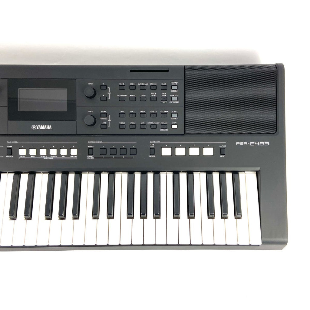 tastiera arranger professionale 61 tasti yamaha psr-e483 usata vista frontale dx