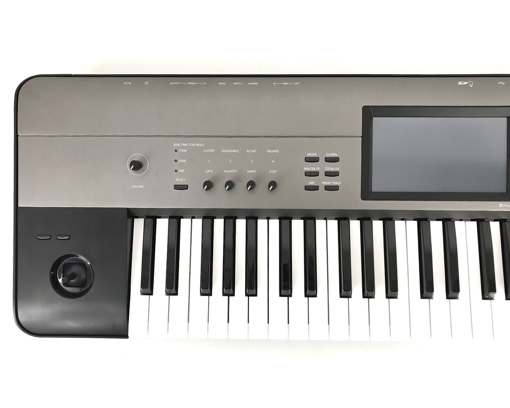 tastiera workstation korg krome ex 61 usata vista frontale sx