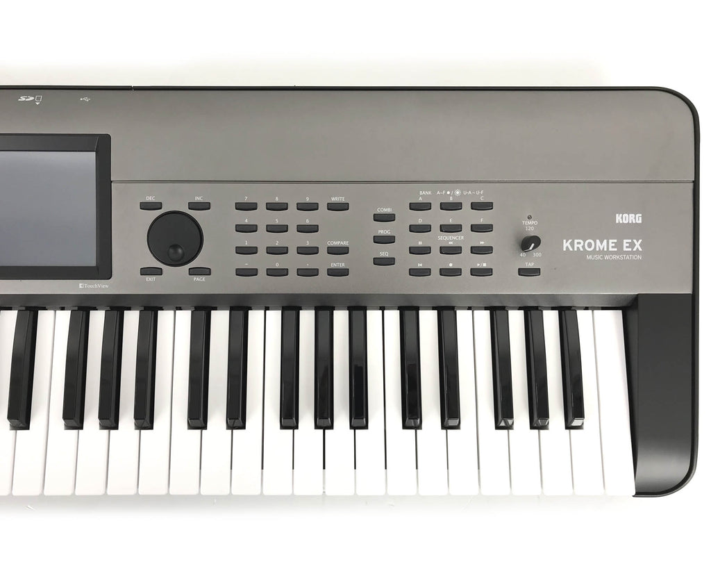 tastiera workstation korg krome ex 61 usata vista frontale dx