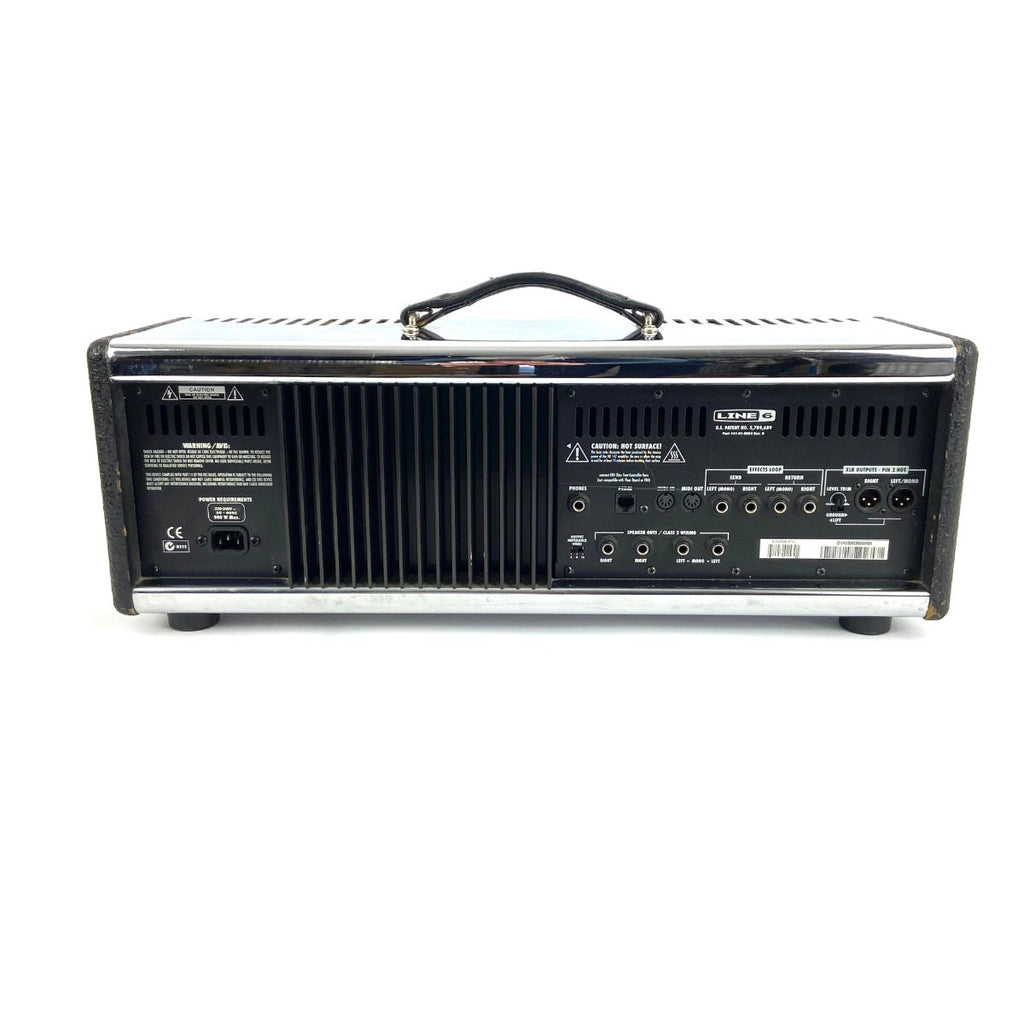 testata digitale per chitarra elettrica con pedaliera di controllo line6 hd147 usata vista del retro