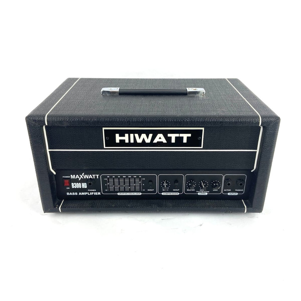 testata professionale per basso da 300W Hiwatt B300 HD usata vista frontale