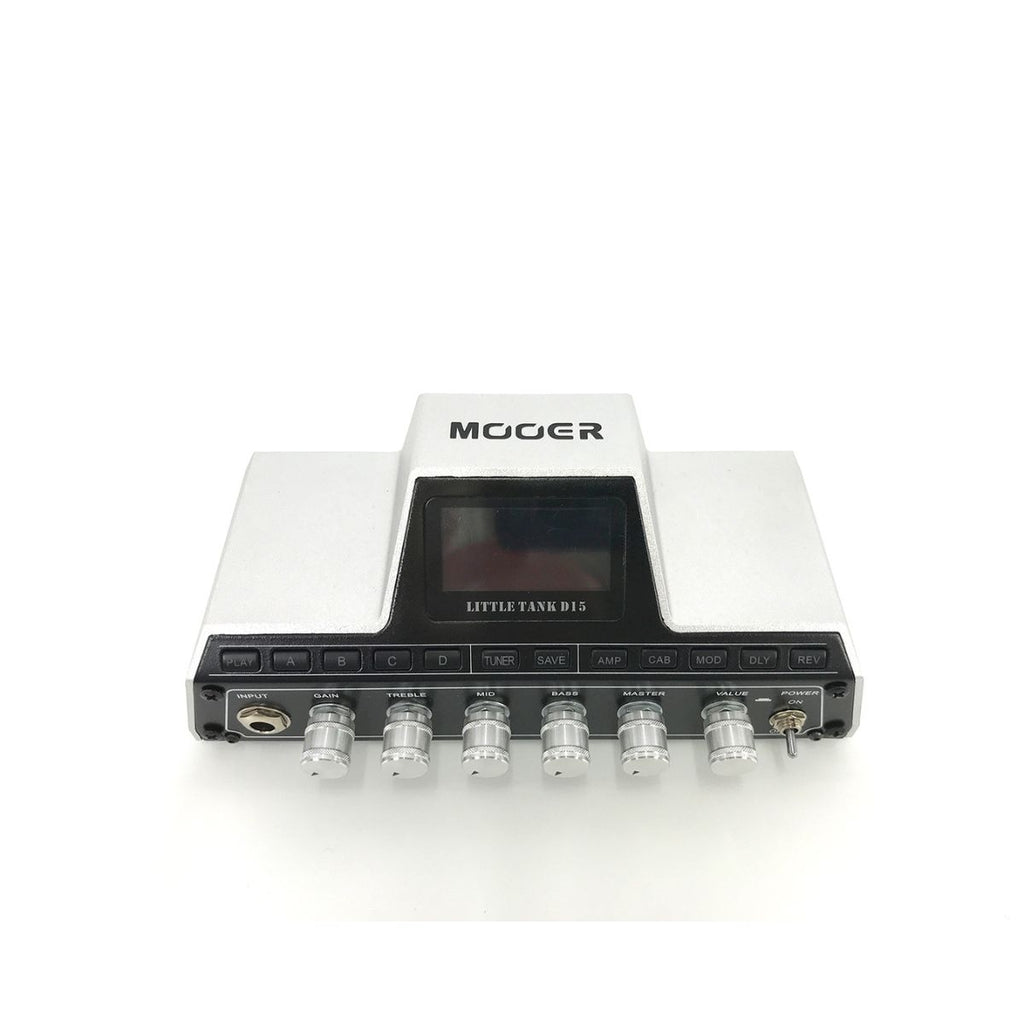 testata digitale per chitarra 15W mooer little tank d15 vista dall'alto
