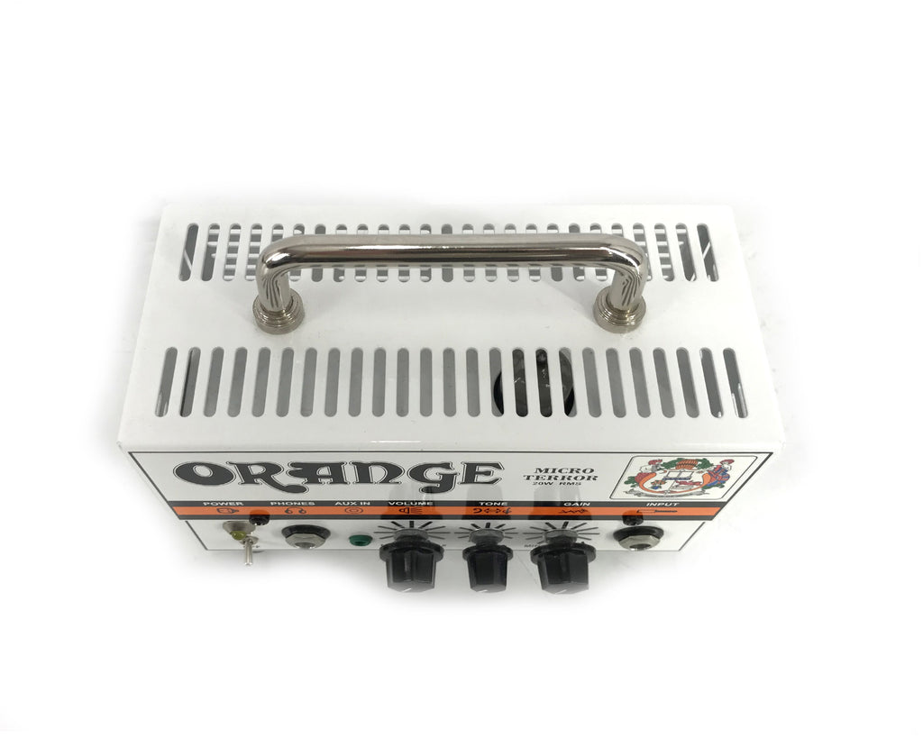 testata per chitarra orange micro terror usata vista dall'alto