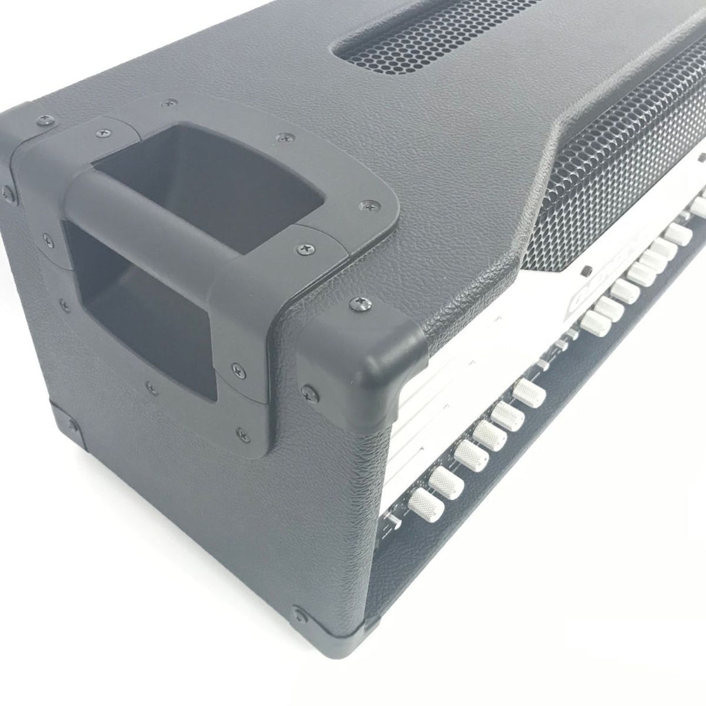 testata valvolare per chitarra elettrica 100W genz benz el diablo 100 vista laterale sx