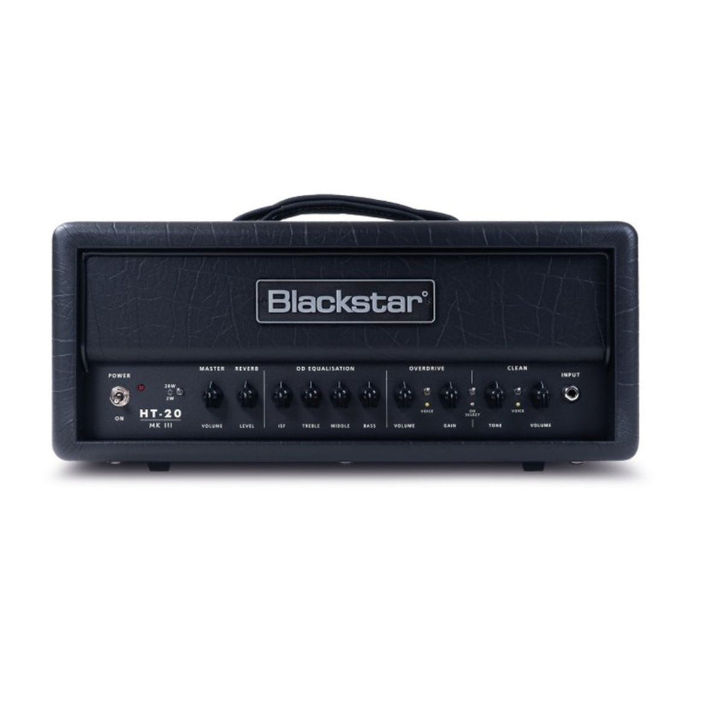 testata valvolare per chitarra elettrica da 20W Blackstar HT-20RH MKIII vista frontale