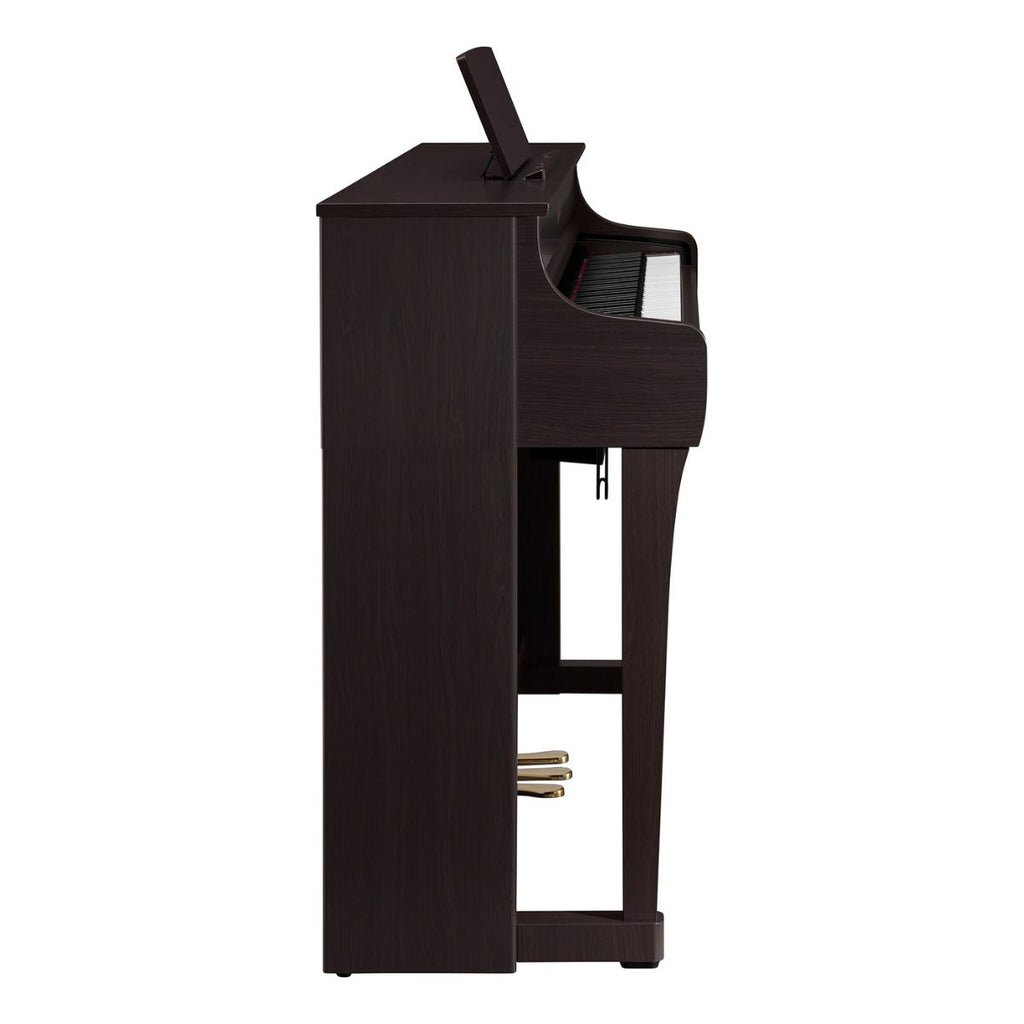 pianoforte digitale yamaha clp835R color palissandro con mobile vista frontale laterale